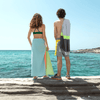 Neon Hammam Towel with Gift Box, Green/Blue - Towel to Go - glott.no
