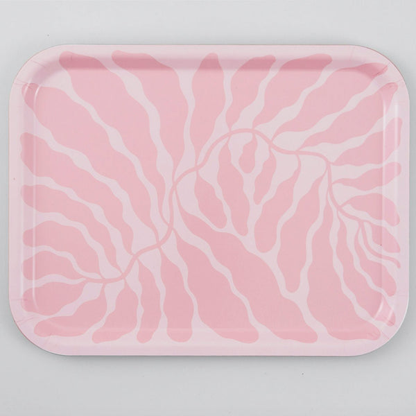 Pink Leaves Rectangle - Linnea Andersson