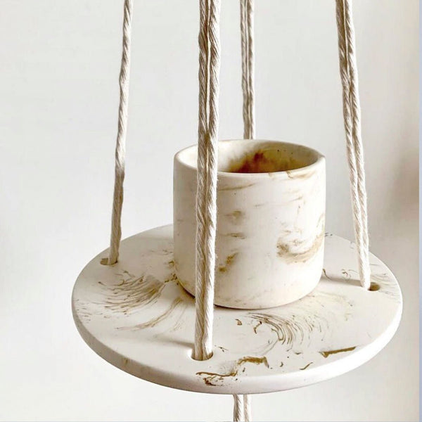 Plant Hanger - Gull & Hvit - Pois Adoro - glott.no