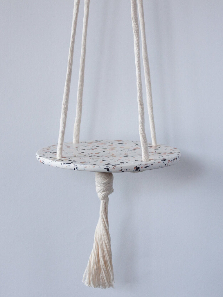 Plant Hanger - Terrazzo Blå & Beige - Pois Adoro - glott.no