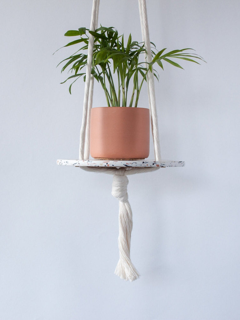 Plant Hanger - Terrazzo Blå & Beige - Pois Adoro - glott.no