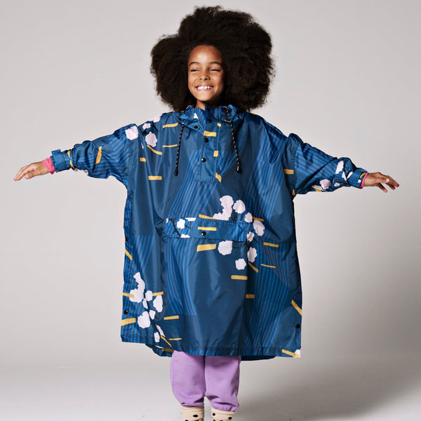 Japanese Blossom Barneponcho, Regnponcho for barn - Rainkiss
