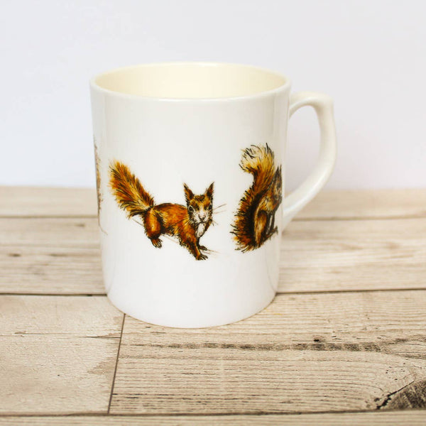 Red Squirrels Bone China Mug - Gemma Keith - glott.no