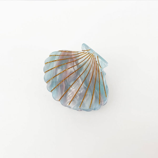 Shell Hair Clip Blue - by Vivi - glott.no