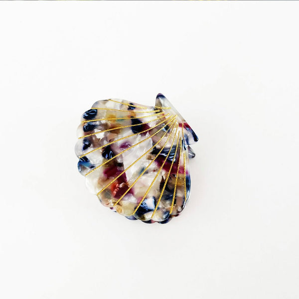 Shell Hair Clip Multicolour - by Vivi - glott.no