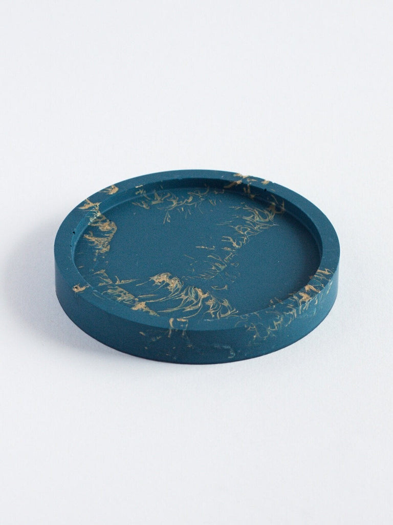 Small Tray - Mørkeblå & gull - Pois Adoro - glott.no