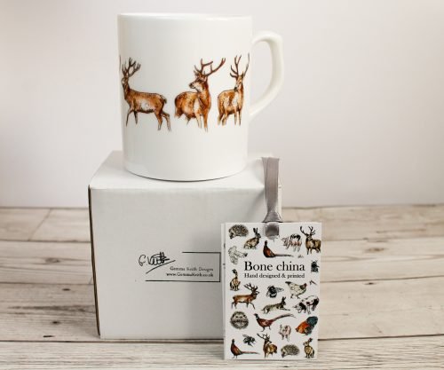 Stags Bone China Mug - Gemma Keith - glott.no