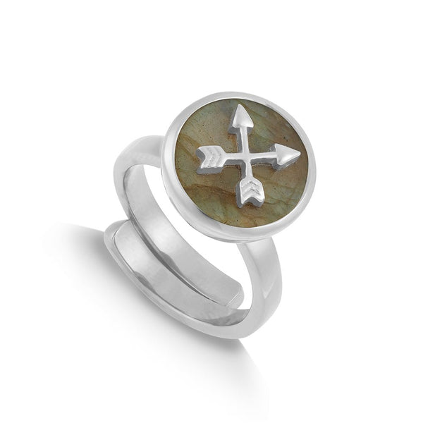 Stellar Midi Arrow Labradorite Ring - SVP - glott.no