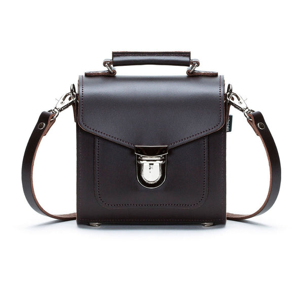 SUGARCUBE HANDBAG DARK BROWN SMALL - Zatchels - glott.no
