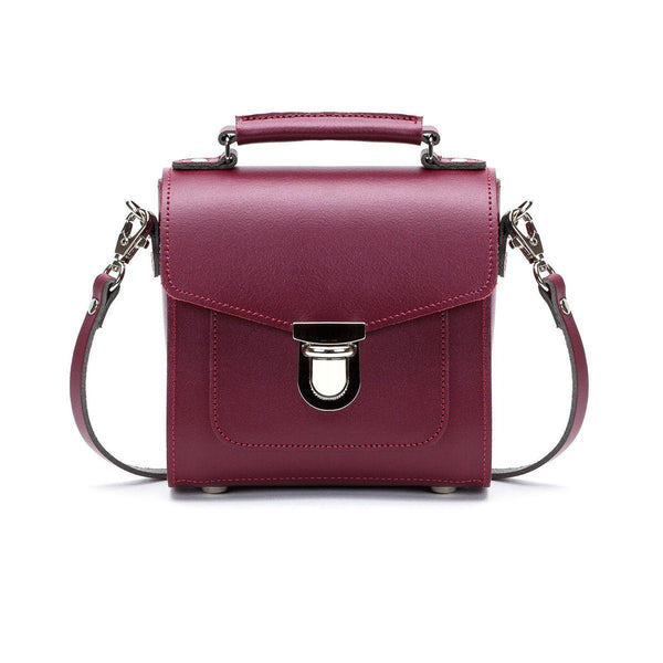SUGARCUBE HANDBAG OXBLOOD RED SMALL - Zatchels - glott.no