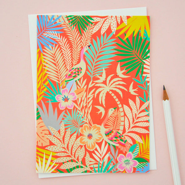 'Tropicana' in Red Card - Elvira Designs - glott.no